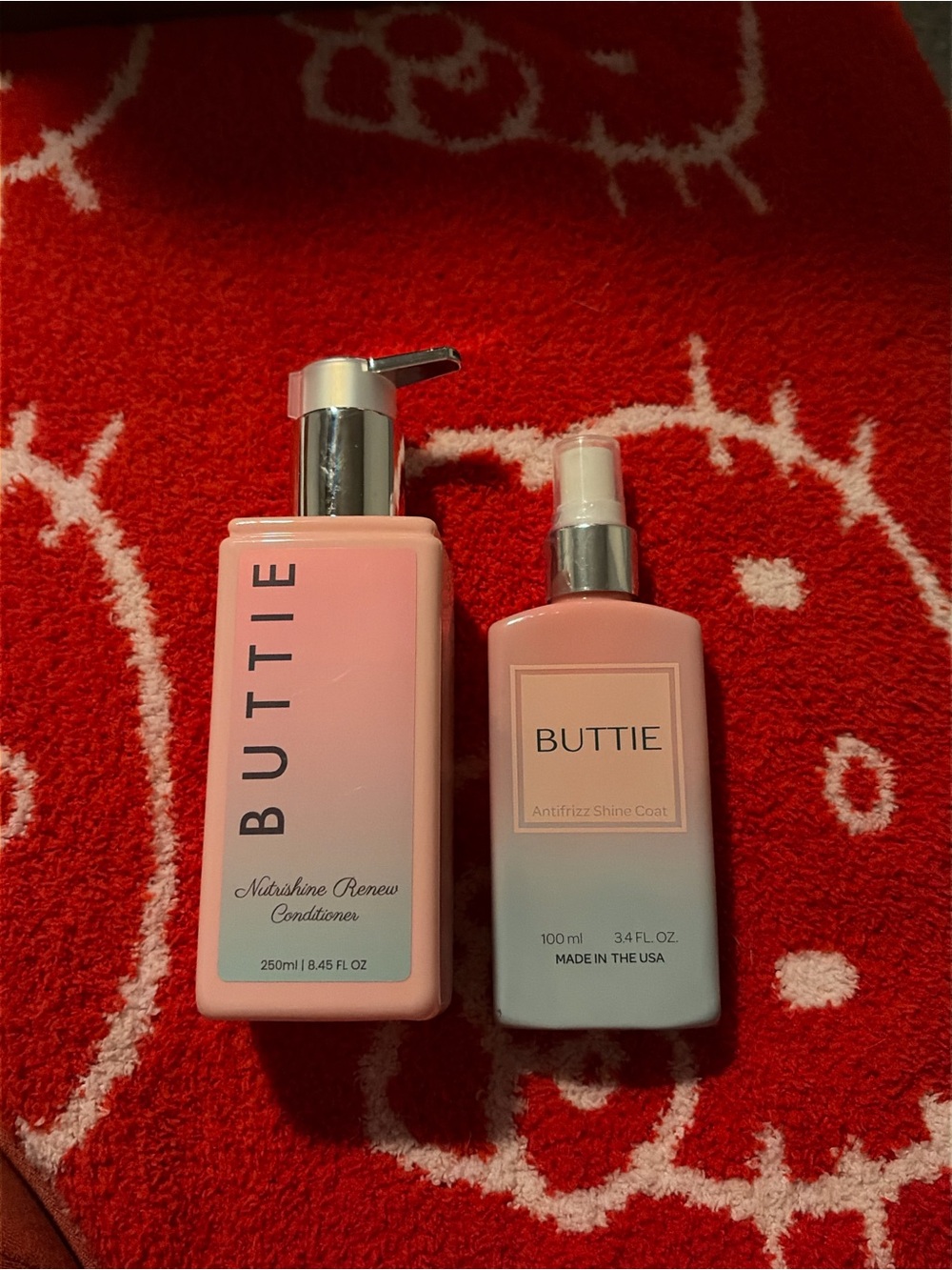 Pink Bath & Body Set — Conditioner & Antifrizz Shine Coat